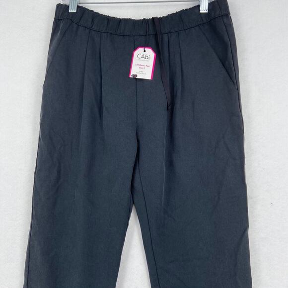 CAbi Bianca Pull On Pant Size S Washed Black Pockets Drawstring 100% Lyocell - Picture 2 of 12